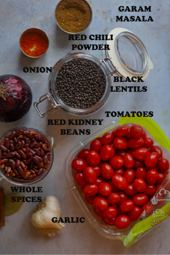 dal makhani ingredients.