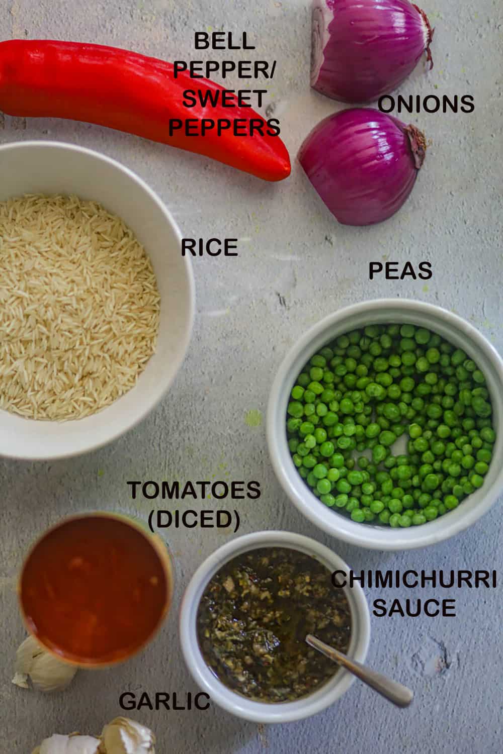 List of ingredients.