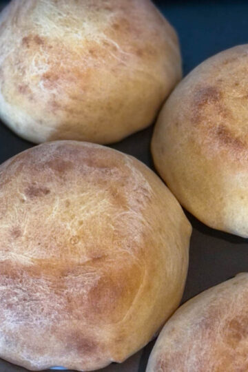Finished naan bowls baked and ready.