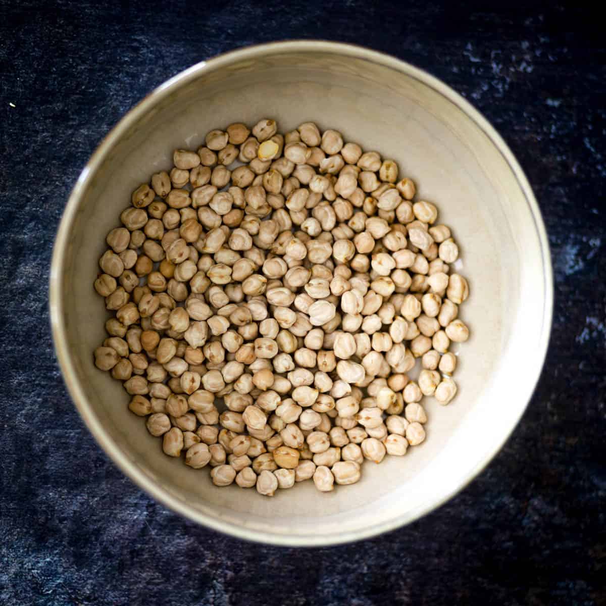 Place dry chickpeas and cover in water.