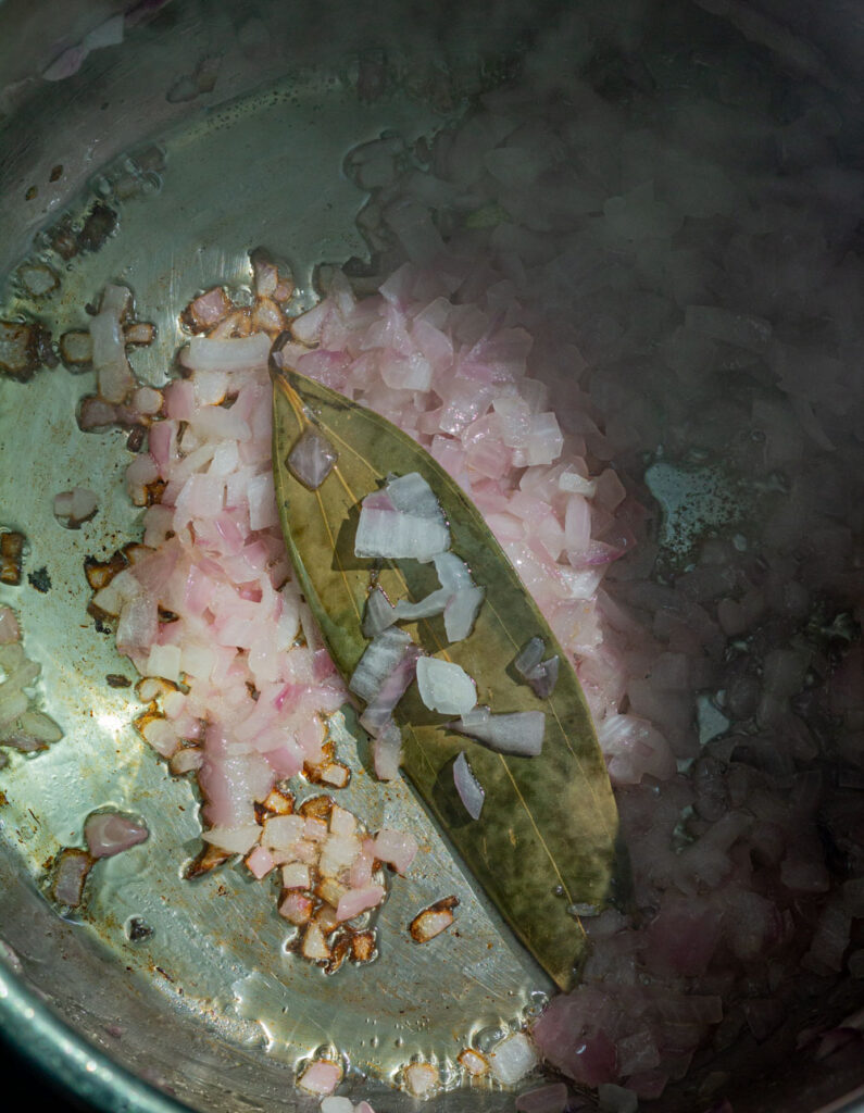 fry onion until they caramelize.