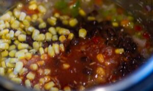 add some enchilada sauce at the end and pressure cook