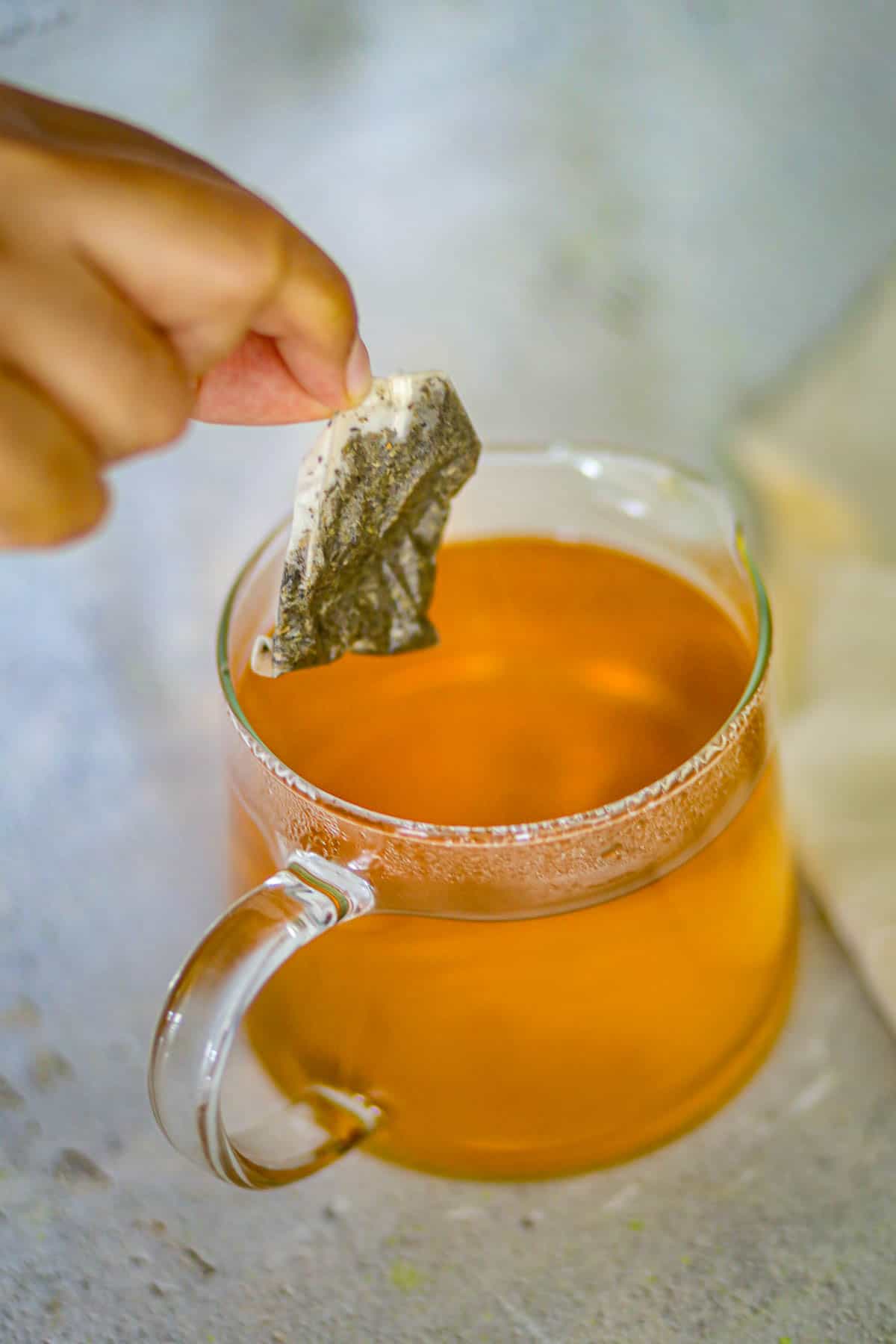 Steep for 3-5 minutes and then remove the tea bags.