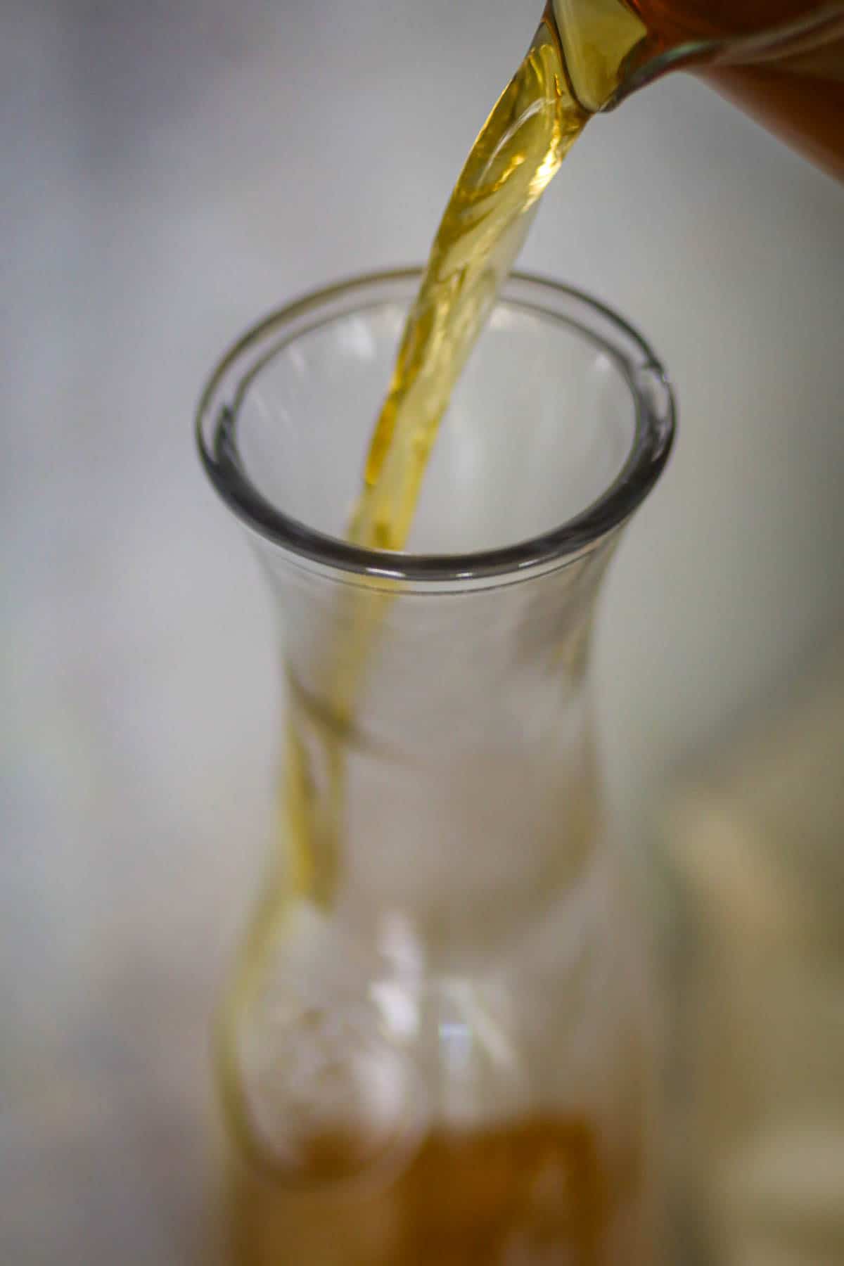 Add brewed tea in the pitcher.