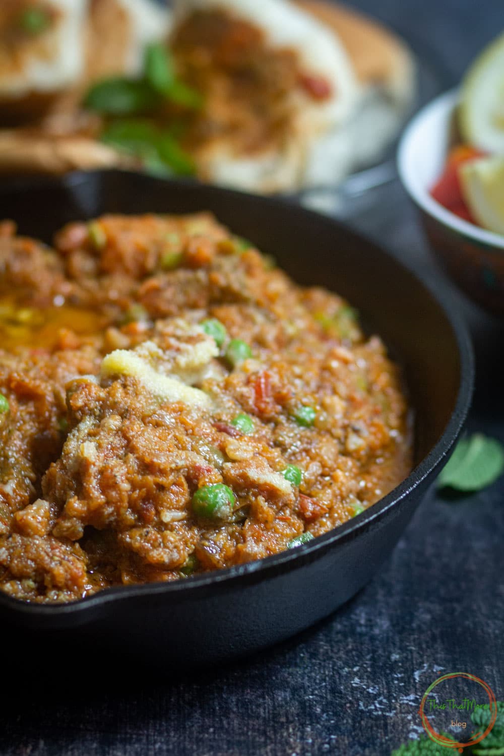 Side OS of Pav Bhaji.
