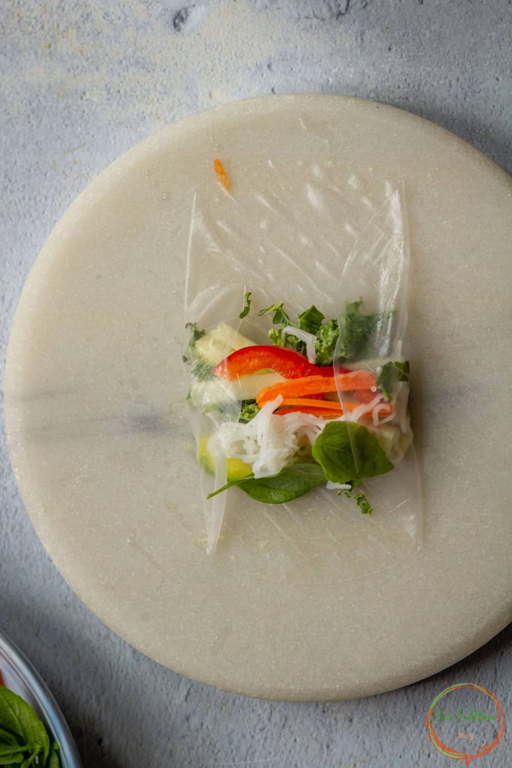 Fold top and bottom.