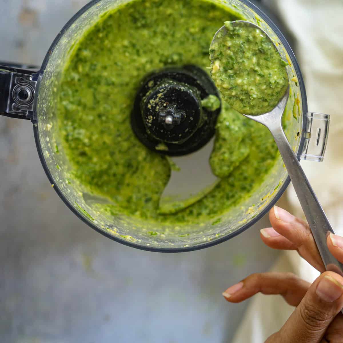 Pulse the ingredients until coarse.