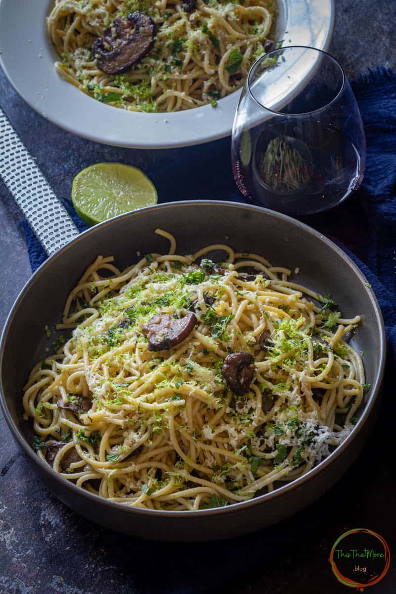 MUSHROOM GARLIC SPAGHETTI