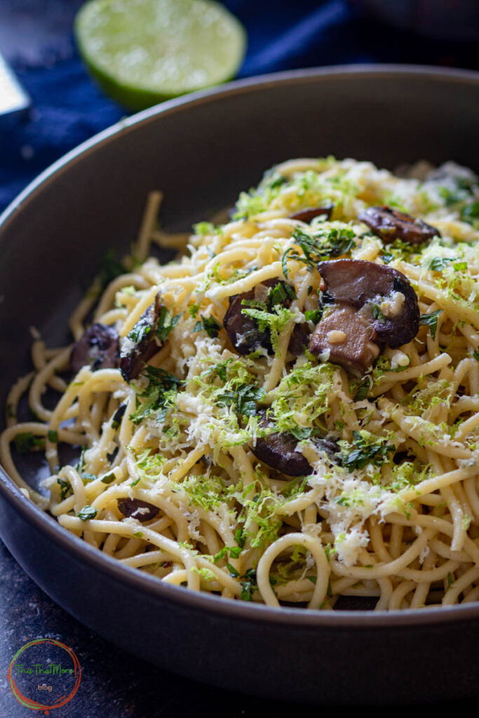 MUSHROOM GARLIC SPAGHETTI