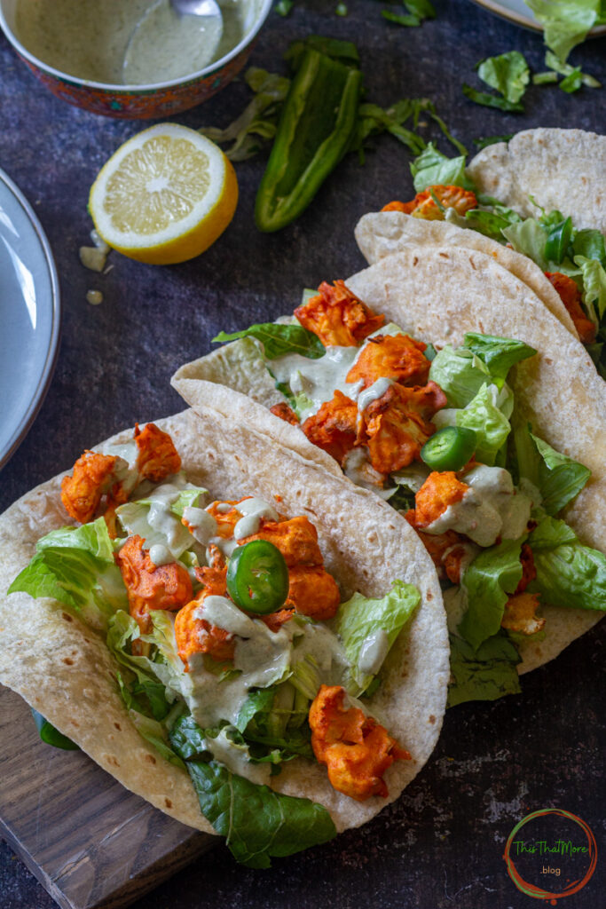 BUFFALO CAULIFLOWER TACOS