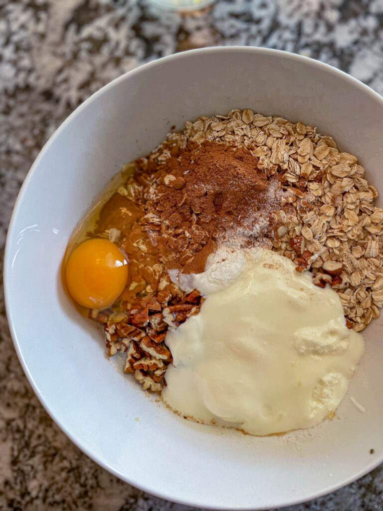 Add all the wet ingredients to the dry ingredients