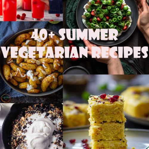 list of 40+ vegetarian recipes