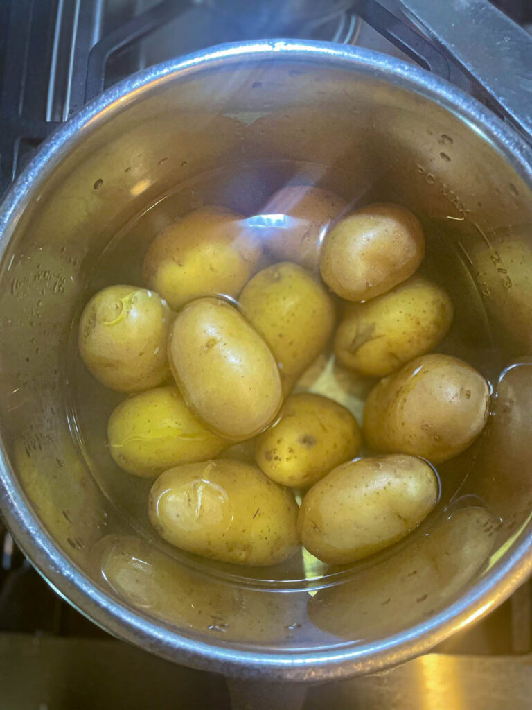 boil the potatoes