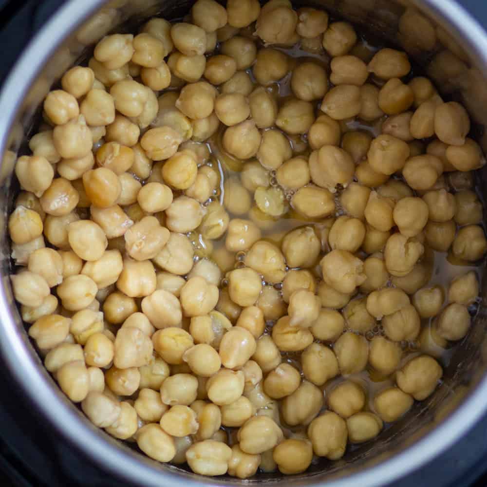 boil the chickpeas in the instant pot
