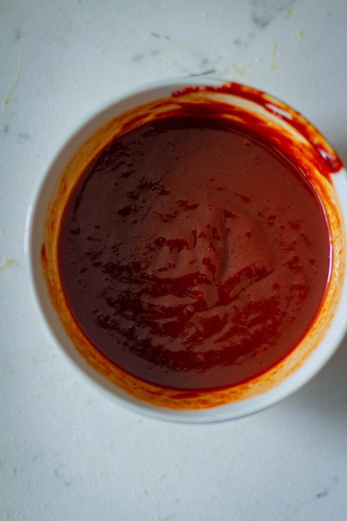 whisk all the ingredients until the paste is smooth