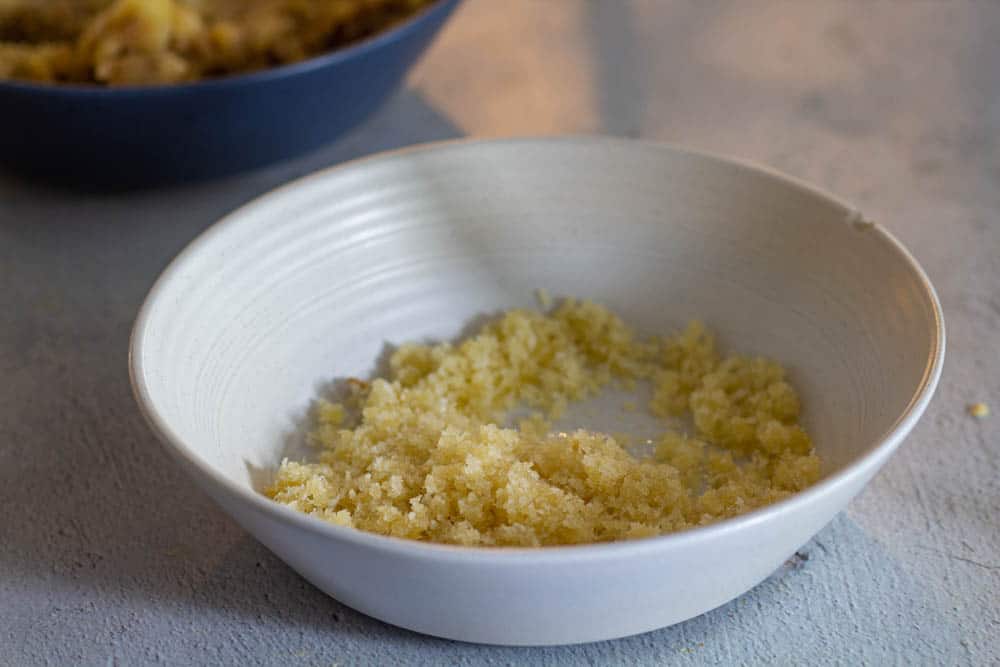 breadcrumbs & butter mixture