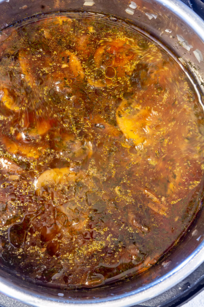 once pressure cooked, mix milk & flour mixture & simmer for 5-10 minutes