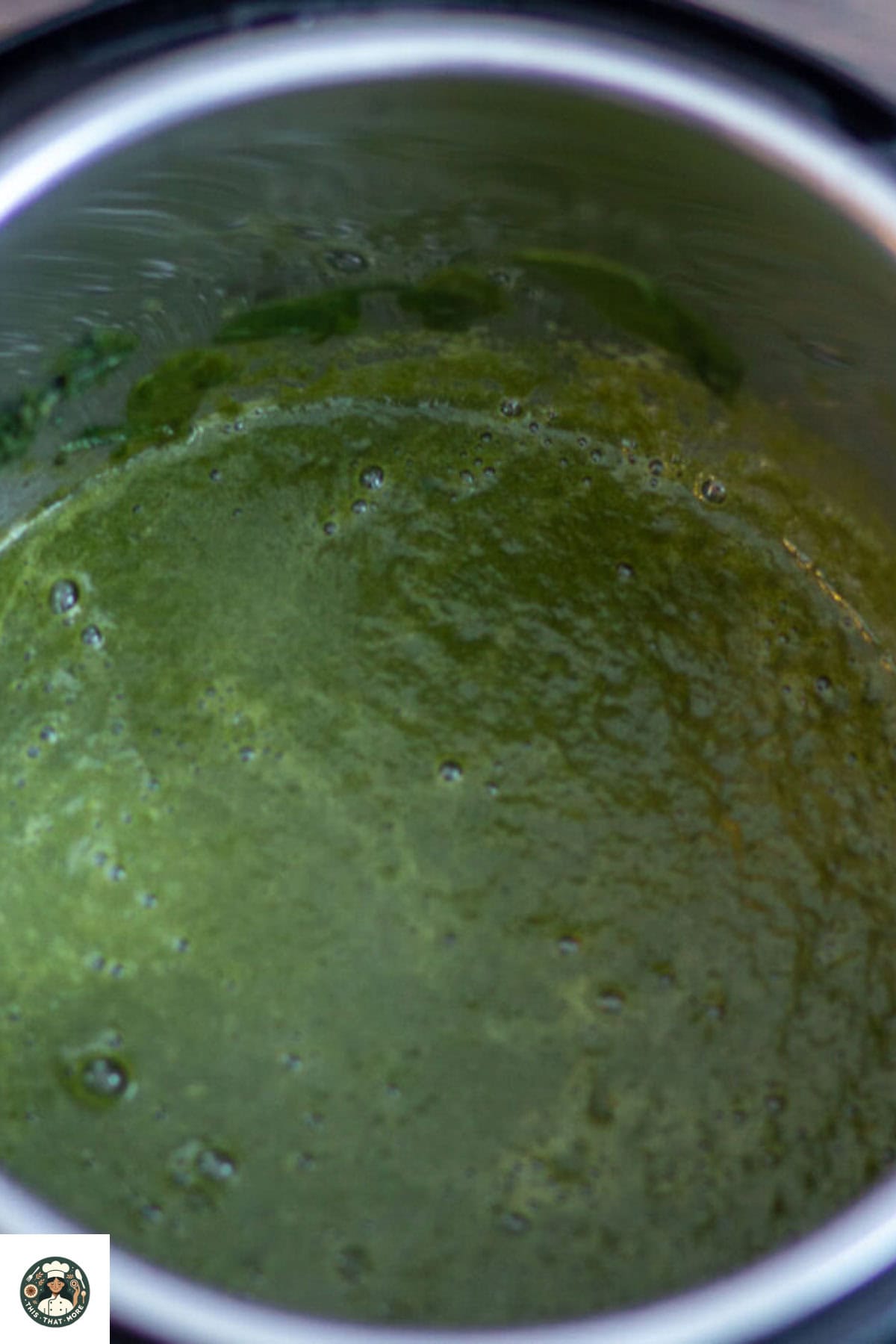 Blend the spinach coarsely.