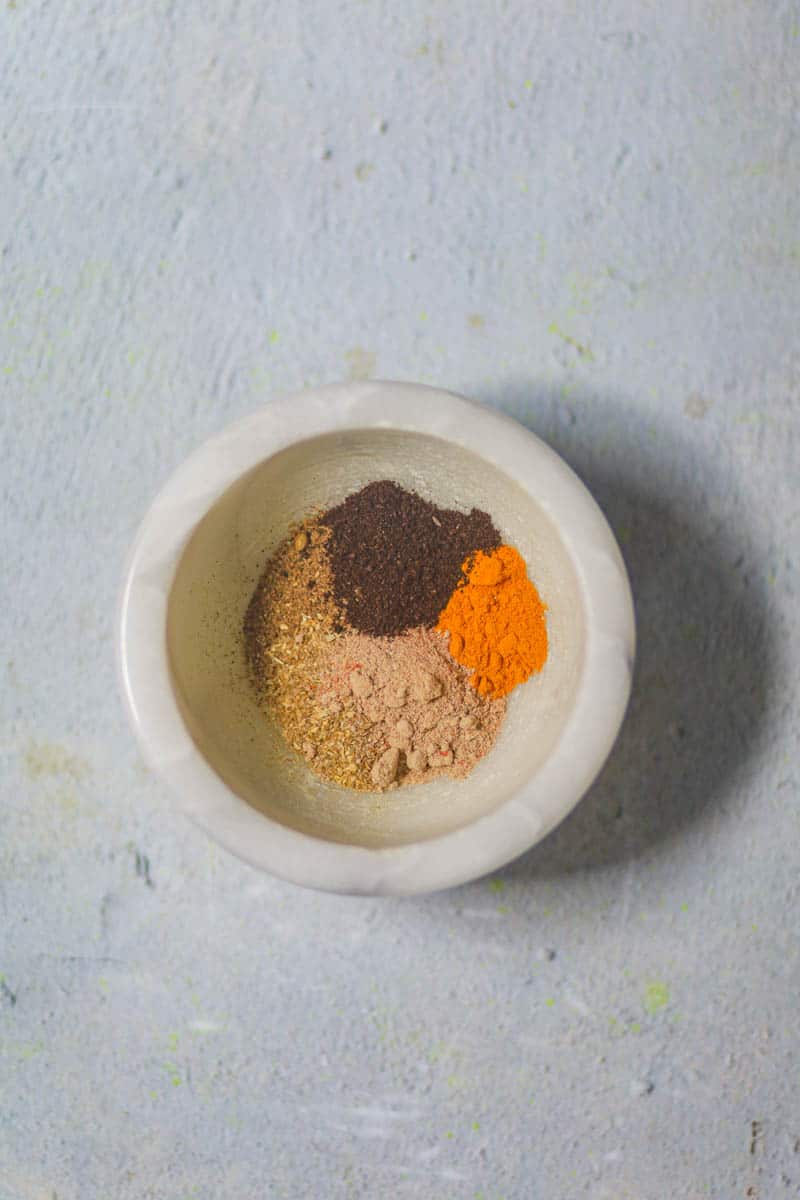 Add Indian spices in a bowl.