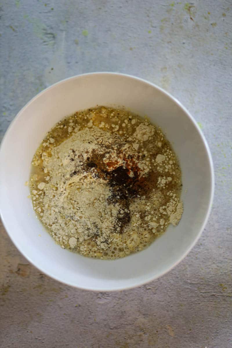 Add water in a bowl.