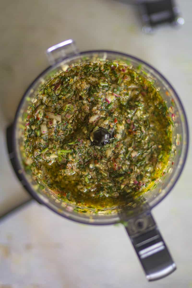 Cilantro Chimichurri Sauce is ready to serve.