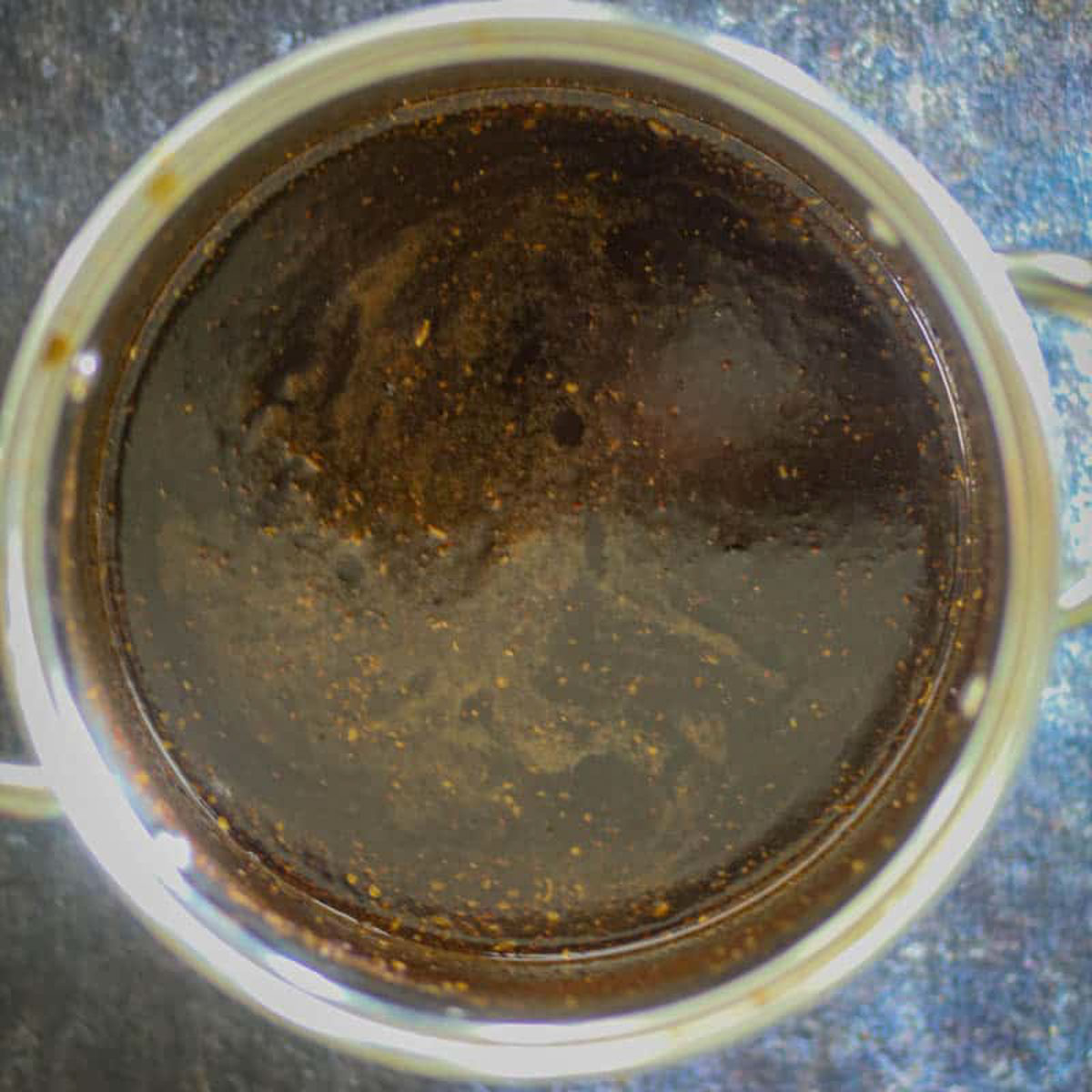 Finished tamarind chutney after simmering.