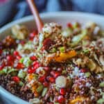 A spoonful of pumpkin Quinoa Saald.