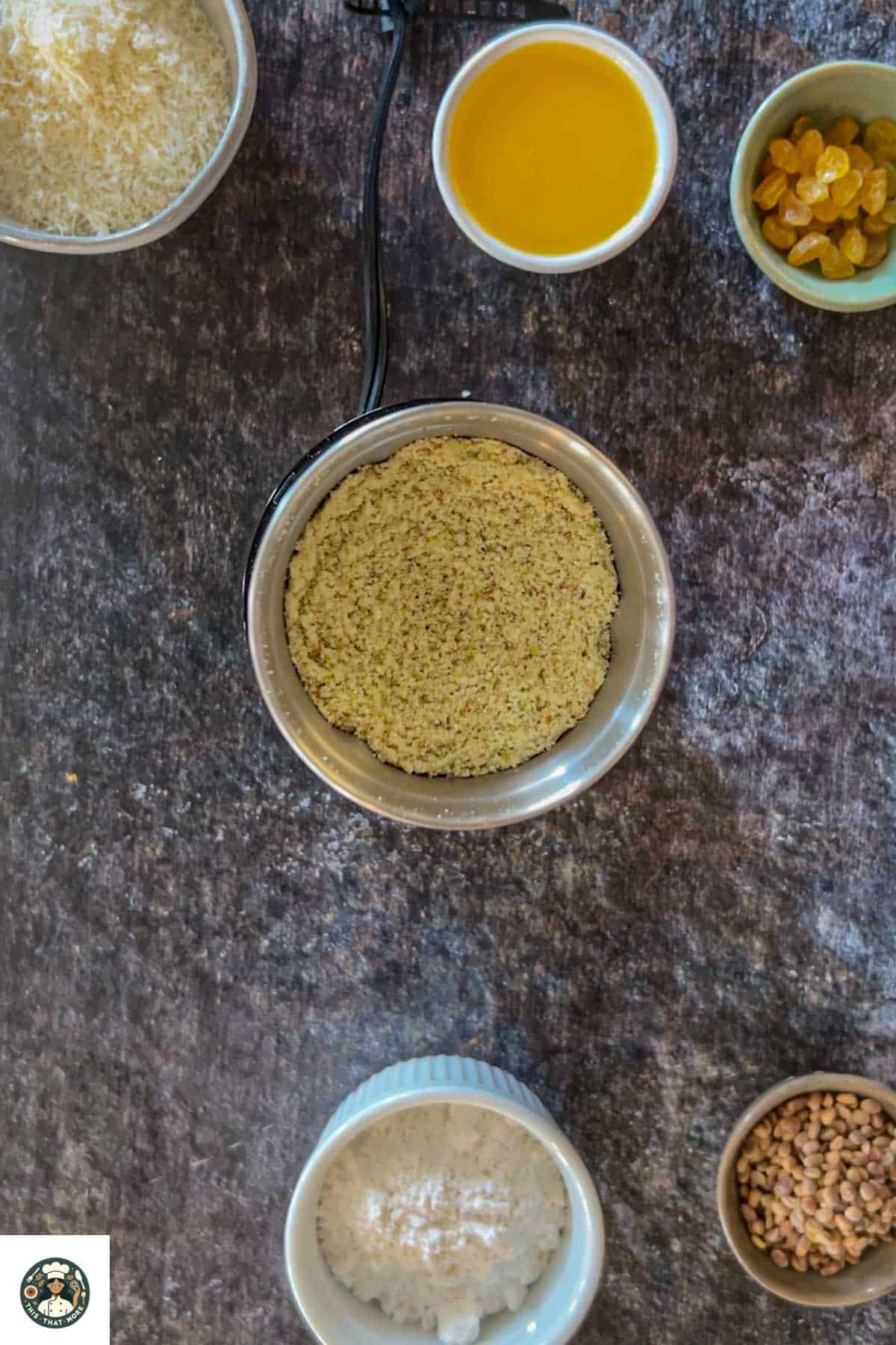 Image showing the grounded nuts powder.