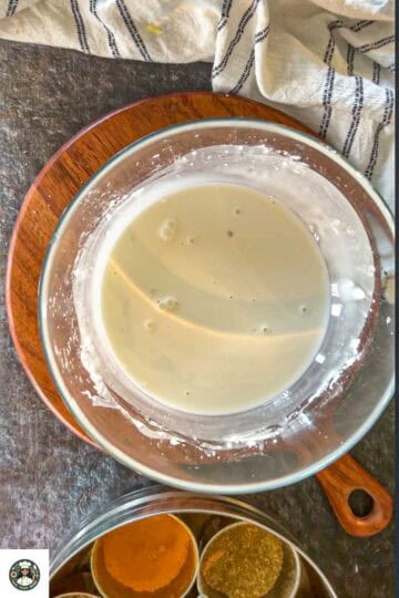 Make all purpose flour batter.