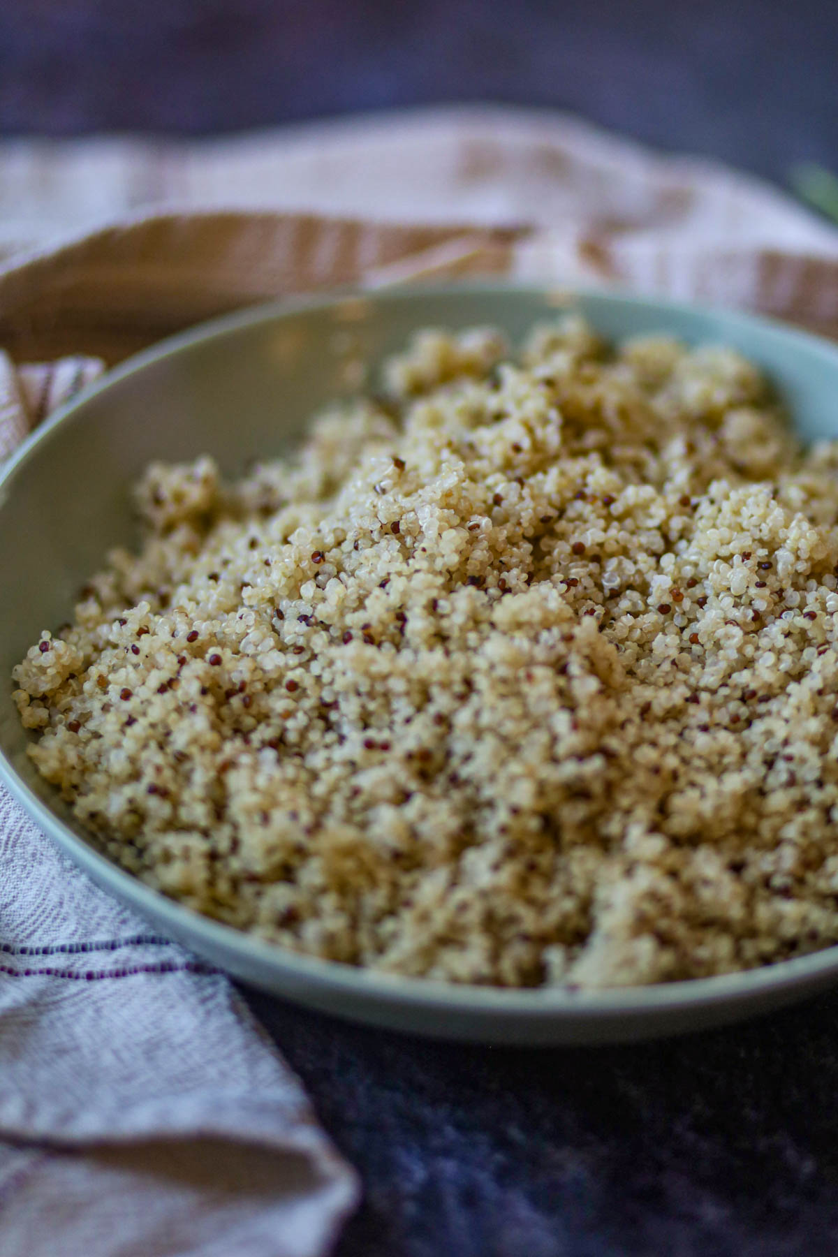 How to cook quinoa in Instant Pot fluffy result in bowl.